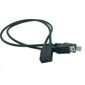 Mini USB Splitter Cable, Mini USB 1 Female to 2 Mini USB Male Y Splitter Charging Cable for in Digital Products and Computer Peripherals 0.25m/10inch (1Pcs) (Mini F/2M)