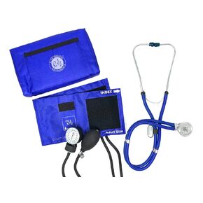EMI EBL-430 Royal Sprague Stethoscope and Large Adult Cuff (See Large Cuff Size: 33 cm to 51 cm | 13 inch to 20 inch) Aneroid Sphygmomanometer Manual Blood Pressure Set