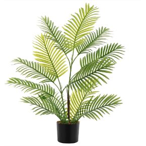 Faux Palm Tree to Brighten The Home or Office - 3' Fake Plant for Living Room Decor - Indoor or Outdoor Artificial Plants - Realistic Looking Fake Big Floor Plants - Fake Tall Indoor Fake Plants