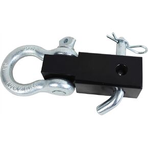 MaxxHaul 70250 Receiver Hitch D-Ring (with 3/4" Forged Shackle and Solid Shaft for Vehicle Recovery Towing)
