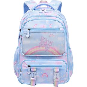 حقيبة ظهر مدرسية من DIPUG للفتيات والأطفال، حقائب ظهر كاواي لرياض الأطفال الابتدائية، فراشة قوس قزح، أرجواني in Kuwait