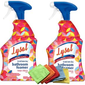 2 Pack Lysl New Day All Purpose Cleaner Mango & Hibiscus Scent 32 oz each - 5 Pcs Reusable Lint-Free Cloth, Absorbent Cleaning Towels in Saudi Arabia