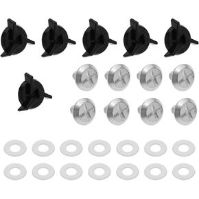 2 Sets of Motorcycle Helmet Screws Fixing Screws Helmet Accessories Plastic Metal for Motorcycle Off-Road Vehicles Black Silver