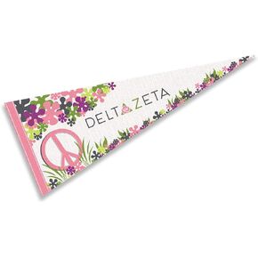 College Flags & Banners Co. Delta Zeta Greek Pennant Banner Flag