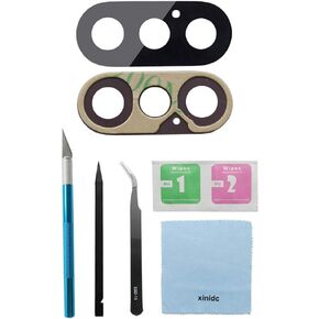 Original OEM Back Rear Camera Glass Lens Replacement for iPhone Xs and XS Max with Adhesive Preinstalled Includes Repair Tools Set