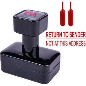 Return to Sender Stamp-Not at This Address Stamp Inking Red,Return Address Stamp,Office Stamps, Business Stamps,Refilled with Ink for Repeated Use,Office Gifts for Colleagues and Office Accessories
