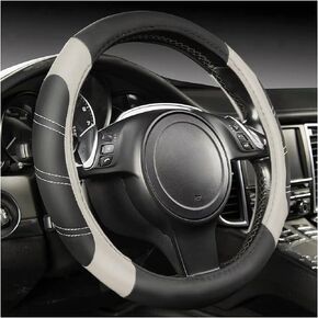 Car Steering Wheel Cover, Universal 15 Inch, Elastic Microfiber Leather Sporty Auto Steering Wheel Protector, Non Slip & Breathable, Car Interior Accessories for SUV, Truck, Sedan