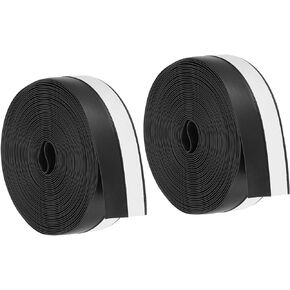 PATIKIL 16.4Ft Weather Stripping Door Seal, 2Rolls 35mm/1-3/8"W Silicone Self Adhesive Dustproof Waterproof Door Sealing Tape for Door Bottom Sealer Shower Glass Gaps, Transparent