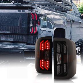 مجموعة مصابيح الذيل من WOLFSTORM تناسب 2014-2018 Chevy Silverado 1500 و2015-2018 Chevy Silverado 2500/3500HD، غير مناسبة لسيلفرادو مع ضوء خلفي LED من المصنع، زوج واحد (عدسة دخان)