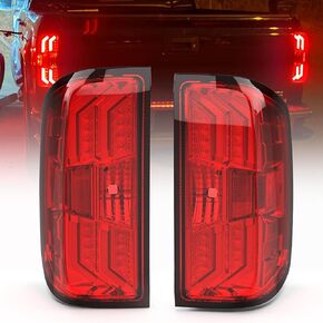 WOLFSTORM LED Tail Light Fit for 2014-2018 Chevy Silverado 1500/2500/3500HD,Not Fit Silverado with Factory LED Tail Light,14-18 Chevy Silverado Tail Light Replacement Assembly,Clear Lens