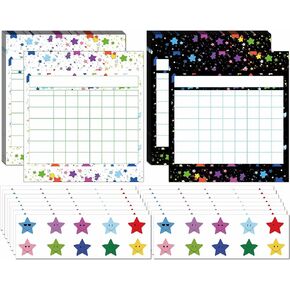 Incentive Reward Chart for Kids: 80 Pack Behavior & Chore Charts with 1800 Star Stickers - Encouraging, Positive Reinforcement for Toddlers to Students, Classroom & Home Use