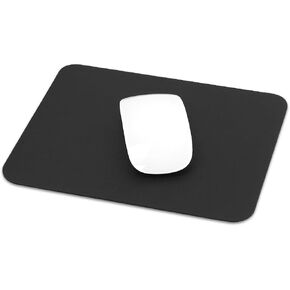 ProElife Mouse Pad 8.6'' x 7.0'' Small Mousepad for Computer Laptop Accessories, Waterproof PU Leather Mouse Mat with Anti-Slip Base Rectangle Slim Mice Pad for Home Office School Mouse (Black)