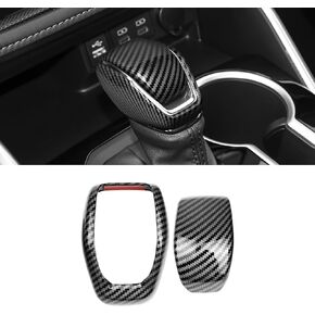 غطاء مقبض ناقل الحركة لعام 2020 2021 2022 2023 Toyota Highlander/Harrier Venza واقي الملحقات الداخلية، ملصق تزيين بطباعة ألياف الكربون ABS (ألياف الكربون) in Kuwait