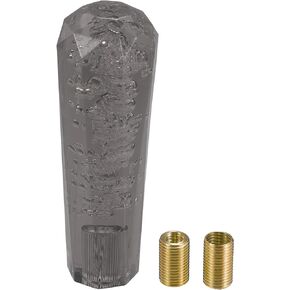 1 Set 15cm Universal Shift Knob - Car Gear Shifter Knob Faux Crystal with 2 Adapter for Automatic and Manual Vehicle - Acrylic Black