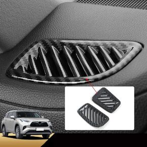 Gear Shift Knob Cover for 2020 2021 2022 2023 2024 Toyota Highlander/RAV4/2022 2023 Harrier Venza Interior Accessories Protector, ABS Carbon Fiber Print Decoration Sticker Car Decal