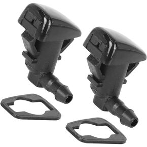 Motoforti Car Front Windshield Washer Nozzle Jet Spray, for Chrysler 300 2011-2018, 68260029AA 05182327AA, Rubber Plastic, Black, 2pcs