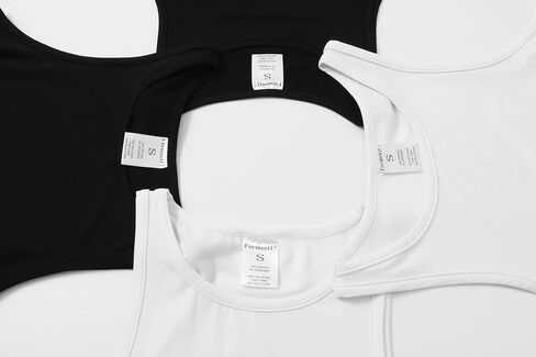 Women’s 4 Pieces Basic Crop Tank Tops Crew Neck Sleeveless Sports Crop Tops in Saudi Arabia