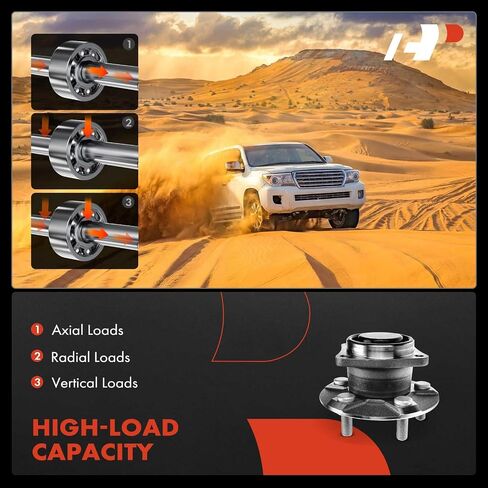 A-Premium 2 × محمل العجلات الخلفية ومجموعة المحور مع 5 عروة متوافقة مع Toyota Corolla 2003-2008، Matrix 2003-2008، Celica 2000-2005 & Pontiac Vibe 2003-2008، FWD ومع عدم وجود ABS، 512216 in Saudi Arabia
