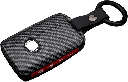 Key Fob Cover Case fit for Mazda 3 Hatchback, Mazda CX4 CX5 CX8 CX9 CX-30 6 WAZSKE11D01 ABS Carbon Fiber Pattern in Saudi Arabia