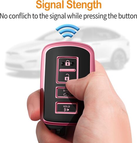 Sindeda for Toyota Key fob Cover with Leather Keychain,Soft TPU Full Cover Protection Key Case for Toyota Corolla, Camry, Avalon, Rav 4, Highlander Key Fob Shell (Blue)… in Saudi Arabia
