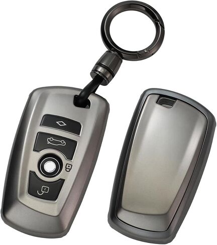 Lcyam Soft Car Key Fob Cover Case Metallic Grey Fits for Mercedes Benz C E M S CLS CLK GLK GLC G Class CLA GLK350 GLA250 C300 AMG GLC300 in Saudi Arabia
