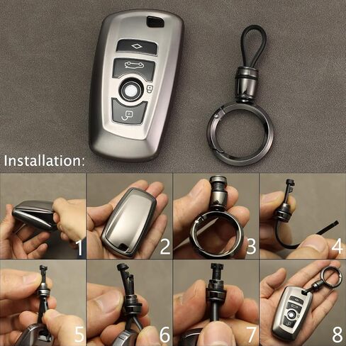 Lcyam Soft Car Key Fob Cover Case Metallic Grey Fits for Mercedes Benz C E M S CLS CLK GLK GLC G Class CLA GLK350 GLA250 C300 AMG GLC300 in Saudi Arabia