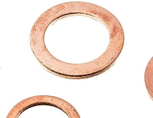 110 pcs 6 Kinds Copper Washers Set with Case 1/4" 5/16" 3/8" 7/16" 1/2" Gasket Sealing Ring Assortment Kit in Saudi Arabia