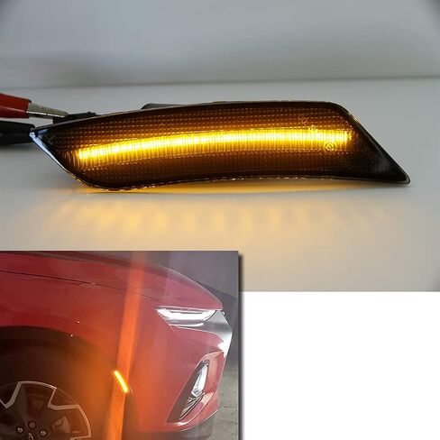 NJSBYL Blazer Side Marker Light Kits for 2019-2021 Chevy Blazer Clear Lens Amber LED Turn Signal Lamps Lights Kits Chevy Blazer Wheel Full LED Bumper Sidemarker Lamps Replacement in Saudi Arabia