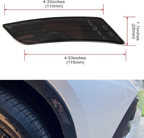 NJSBYL Blazer Side Marker Light Kits for 2019-2021 Chevy Blazer Clear Lens Amber LED Turn Signal Lamps Lights Kits Chevy Blazer Wheel Full LED Bumper Sidemarker Lamps Replacement in Saudi Arabia