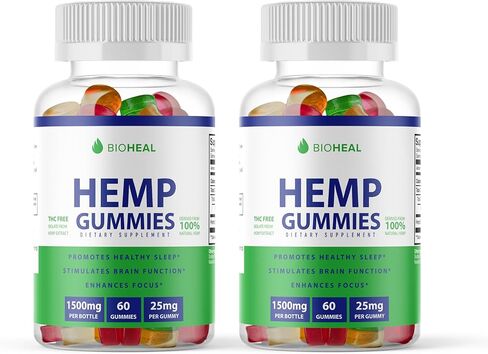(عبوة من قطعتين) علكة BioHeal - علكة القنب من Bio Heal مزيج ممتاز من Bio Heal Hemp، 1500 مجم من مستخلص القنب، تركيبة متقدمة قوية للغاية، مكمل غائر (120 علكة) كمية تكفي لمدة شهرين! in Kuwait