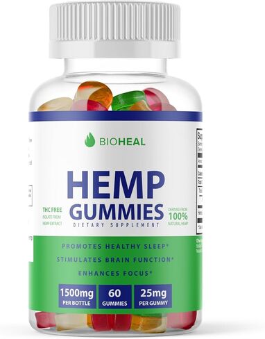 (عبوة من قطعتين) علكة BioHeal - علكة القنب من Bio Heal مزيج ممتاز من Bio Heal Hemp، 1500 مجم من مستخلص القنب، تركيبة متقدمة قوية للغاية، مكمل غائر (120 علكة) كمية تكفي لمدة شهرين! in Kuwait