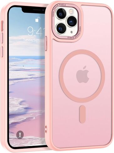 BENTOBEN for iPhone 11 Pro Case 2019 [Compatible with Magsafe] Translucent Matte Magnetic Phone Case iPhone 11 Pro 5.8" Slim Thin Shockproof Bumper Women Men Protective Cases Cover, Black in Saudi Arabia