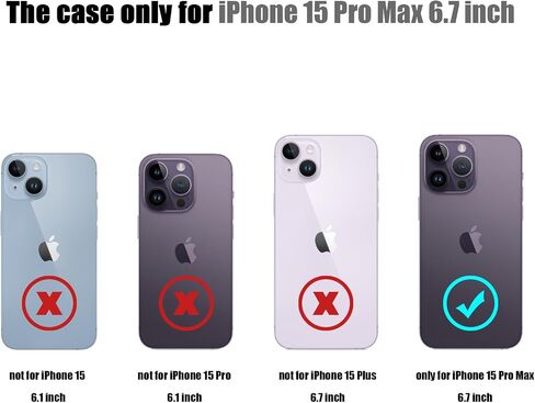 Nvollnoe متوافق مع حافظة iPhone 15 مع حامل بطاقة، حماية شديدة التحمل، طبقة مزدوجة مقاومة للصدمات، فتحة بطاقة مخفية، غطاء هاتف محفظة نحيف للنساء والرجال 6.1 بوصة (أسود) in Kuwait