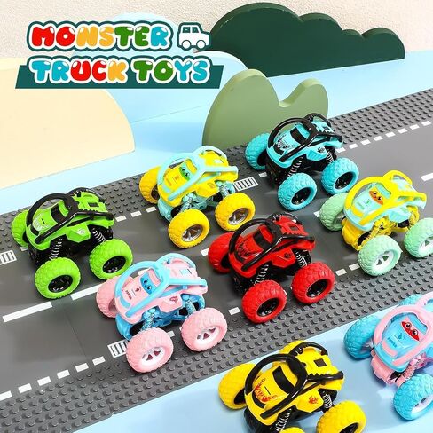 JaLyKa 32 Pcs Trucks Toy Car Friction Powered Pull Back Vehicles Cars Mini 360 Degree Rotation 4 Wheels Drive Car Toy Set,Teenager Stunt Toy Classroom Reward Toy Set (First Edition) in Saudi Arabia