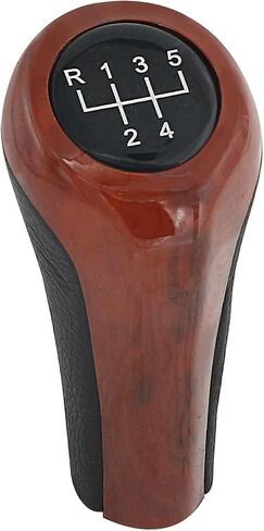 5 Speed Burl Wood Grain Manual Gear Shift Knob Compatible with BMW E81 E87 E82 E46 E91 E92 E90 E60 E61 E63 X1 E84 X3 E83 X5 E53 E32 E34 E30 E36 E38 E39 in Saudi Arabia