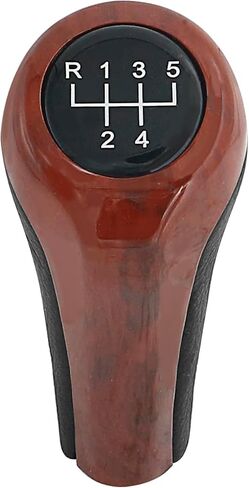 5 Speed Burl Wood Grain Manual Gear Shift Knob Compatible with BMW E81 E87 E82 E46 E91 E92 E90 E60 E61 E63 X1 E84 X3 E83 X5 E53 E32 E34 E30 E36 E38 E39 in Saudi Arabia