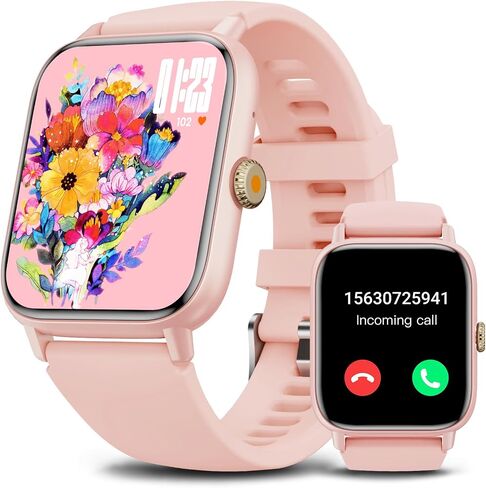 Smart Watch for Men Women with Bluetooth Call, Activity Fitness Tracker Heart Rate Sleep Monitor Pedometer,1.85" Touch Screen with 100+ Sport Modes, IP67 Waterproof Smartwatch for Android iOS in Saudi Arabia