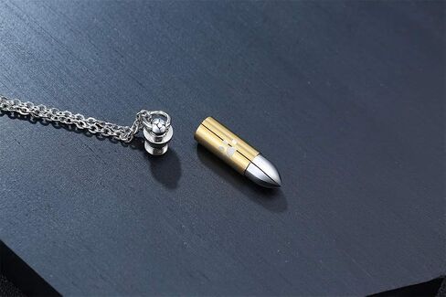 Stainless Steel The Bullet Urn Necklace for The Dog paw Keepsake Memorial Cremation Jewelry in Saudi Arabia