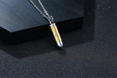 Stainless Steel The Bullet Urn Necklace for The Dog paw Keepsake Memorial Cremation Jewelry in Saudi Arabia