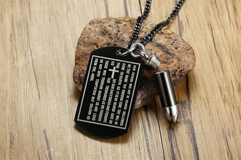 Stainless Steel The Bullet Urn Necklace for The Dog paw Keepsake Memorial Cremation Jewelry in Saudi Arabia