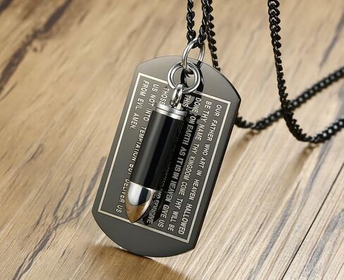 Stainless Steel The Bullet Urn Necklace for The Dog paw Keepsake Memorial Cremation Jewelry in Saudi Arabia