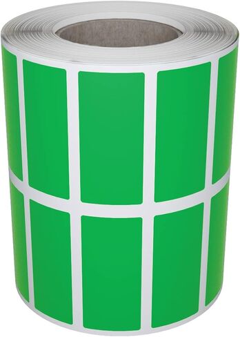 Royal Green Small Pricing Sticker 1 inch x 3/8 inch Rolls for Chains and Jewelry in Green 25mmx10mm - 1400 Pack in Saudi Arabia
