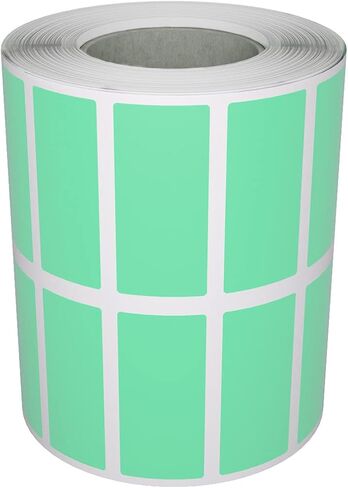 Royal Green Small Pricing Sticker 1 inch x 3/8 inch Rolls for Chains and Jewelry in Green 25mmx10mm - 1400 Pack in Saudi Arabia