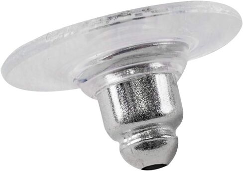 Super Z Outlet Plastic Earring Backs Replacements Comfortable Ear Nut Clear/Silver Safety Hypoallergenic (100 Pack) in Saudi Arabia