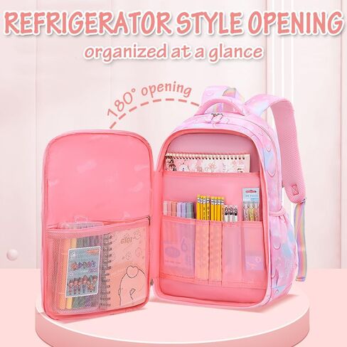 حقيبة ظهر مدرسية من DIPUG للفتيات والأطفال، حقائب ظهر كاواي لرياض الأطفال الابتدائية، فراشة قوس قزح، أرجواني in Kuwait