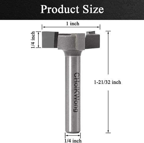 CNC Spoilboard Surface Router Bit، 1/4 بوصة عرقوب بلاطة تسطيح راوتر بت كربيد يميل السطح التخطيط السفلي تنظيف القاطع 1 بوصة قطر المسوي بت النجارة أداة التوجيه بواسطة CHoiKWong in Kuwait
