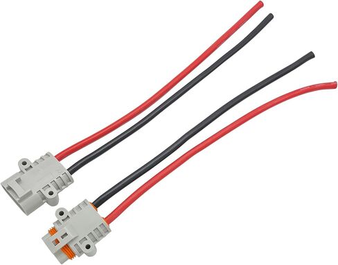 بطارية 50 أمبير مقاومة للماء توصيل/فصل سريع، طقم موصل توصيل كابل القفز سلك 8AWG 30 سم (عبوة من 2: ذكر وأنثى) in Kuwait