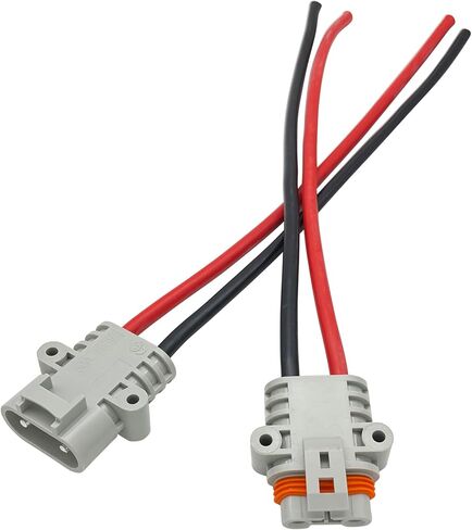 بطارية 50 أمبير مقاومة للماء توصيل/فصل سريع، طقم موصل توصيل كابل القفز سلك 8AWG 30 سم (عبوة من 2: ذكر وأنثى) in Kuwait