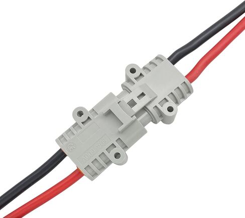 بطارية 50 أمبير مقاومة للماء توصيل/فصل سريع، طقم موصل توصيل كابل القفز سلك 8AWG 30 سم (عبوة من 2: ذكر وأنثى) in Kuwait