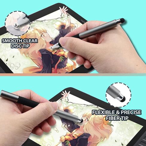 12 Pcs Universal Stylus Tips Replacement Stylus Pen Disc Tips Round Shape Stylus Pen Nibs for Touch Screen Devices in Saudi Arabia